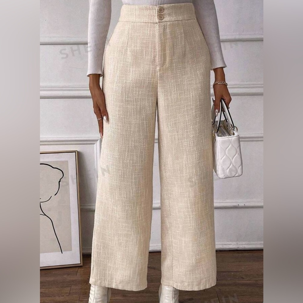 3/$30 SHEIN Essnce Apricot High Waist Wide Leg Pants Size X Large
